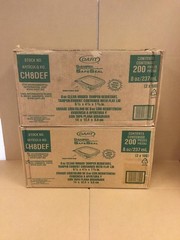 NEW Dart CH8DEF 8oz Tamper-Resistant Clear Hinged Container w/Flat Lid, 200 CT