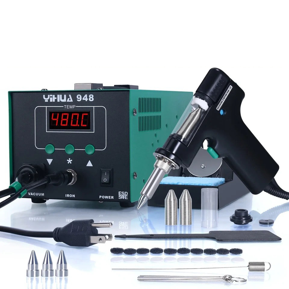 YIHUA 948 Electric Desoldering Vacuum Pump THT Rework Station Complete Kit – US