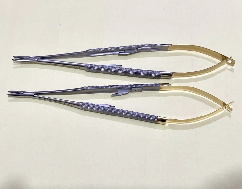 HU-FRIEDY Castroviejo Needle Holder 7″ 18cm Lot of 2 Pcs NH5024SiM NH5024RC