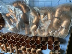 Lot Of 150 Mixed Size Copper Sweat Solder Fittings