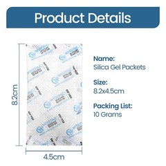 20 Gram 30 Packs Silica Gel Packets Dessicant for Storage, Humidity Packs