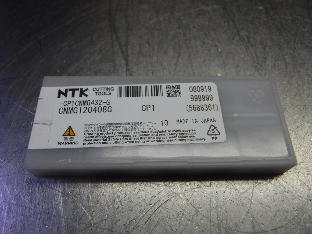 NTK Carbide Turning Inserts QTY10 CNMG120408G CP1 / CP1CNMG432-G (LOC612)