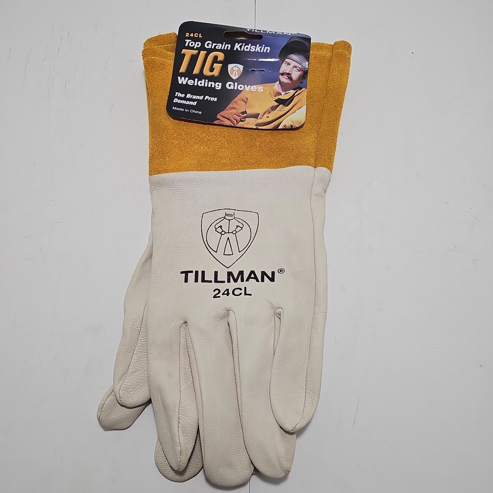 New Tillman Top Grain Kidskin TIG Welding Gloves 24CL Large New with Tags