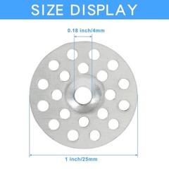 100 Pcs 1 Inch Metal Plaster Washer Repair for Wall Ceiling Drywall Hole Fixing