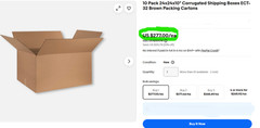 120-SKID 24” x 24” x 10″ Corrugated Boxes 200 LB. TEST Single Wall S-4908