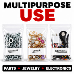 3×5 Clear Zip Poly Bags 2 Mil Reclosable White Block Bulk 1000 2000 3000 5000