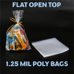 12×18 Clear Poly Bags Lay-Flat Open Top End 1.25-Mil Case LDPE Plastic Packaging