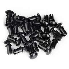 fit for Hole Dia 2mm 3mm 4mm 5mm 6mm Black Plain Nylon Rivets Plastic Snap Rivet