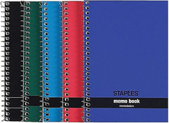 STAPLES Memo Pads 4-Inch X 6-Inch College Assorted 50 Sh./Pad 5 Pads/Pk