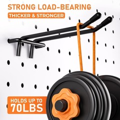 176PCS Extra Thick Pegboard Hooks, 1/4″ Heavy Duty Black Metal Peg Board Hook…