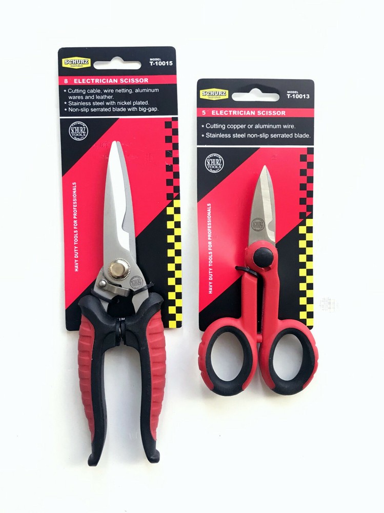 Pair of Electrician Wire Cutting Scissors for Cutting and Stripping Wires