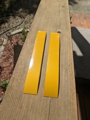 Yellow Retro Reflective Tape 2 strips 8″ x 1″