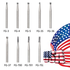 10Pcs Dental Carbide Bone Cutters Finishing Bur FG Series High Speed Burs Drills