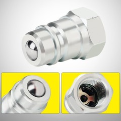 1/2″ Hydraulic Quick Connect Coupler ISO 5675 with Dust Caps – Ball Style Connec