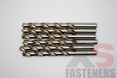 3/8″ Drill Bit Set HHS Twist Jobber Length 118° Point, Bright Finish USA, QTY 24