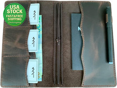 Travelers Notebook Cover Standard Size Genuine Leather Dark Brown Inner