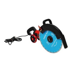 Electric Concrete Cutter Saw, Circular Saw with Saw Blade and Rolling Pulley