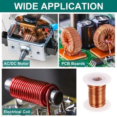 16 AWG Magnet Wire, 4 OZ/113.2g Enameled Copper Wire, 155C(311F)