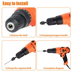 2x Keyless Chuck Conversion 1/4″ Hex Shank Adapter Drill Bit Quick Change Driver