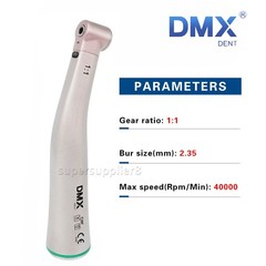DMXDENT Dental (LED ) Slow low Speed Contra Angle Handpiece Push 1:1 F NSK Style
