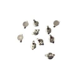 10Pcs/Pk Dental Ortho Lingual Buttons Mesh Base Metal Button MIM/Hollow/Bondable
