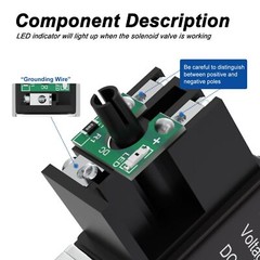 1/4″NPT DC24V Solenoid Valve2 Way Normally Closed Electric Solenoid ValveJunc…