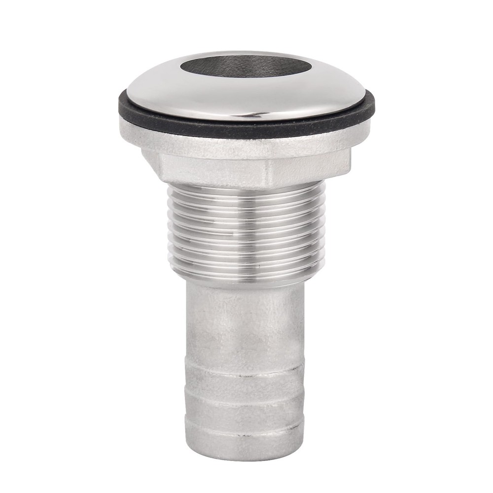316 Stainless Steel Boat Thru-Hull Fitting with Hose Barb for 1″ I.D. Hose..
