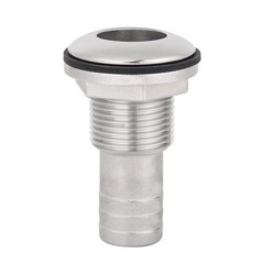 316 Stainless Steel Boat Thru-Hull Fitting with Hose Barb for 1″ I.D. Hose..