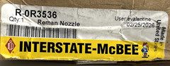 Interstate-McBee R-0R3536 Reman Fuel Injector Nozzle Cat 0R3536
