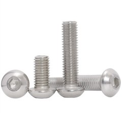 304 Stainless Steel Hex Socket Bolt Button Head Screws 2# 4# 6# 8# 10# 1/4 5/16