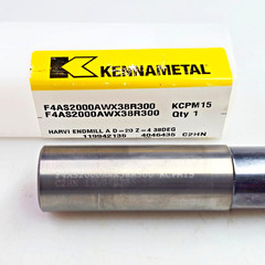 Kennametal 20mm x 20 x 30 x 115 R3 Carbide End Mill F4AS2000AWX38R300 0.7874″