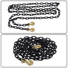 3,300 lbs G80 Transport Bundle Chain 1/4 Inch x 14 Ft with Clevis Grab Hooks