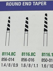 HR198-016Lxc /8116.8C Spiral FG Diamond ExtraCoarse Grit Round End Taper 20 Bur