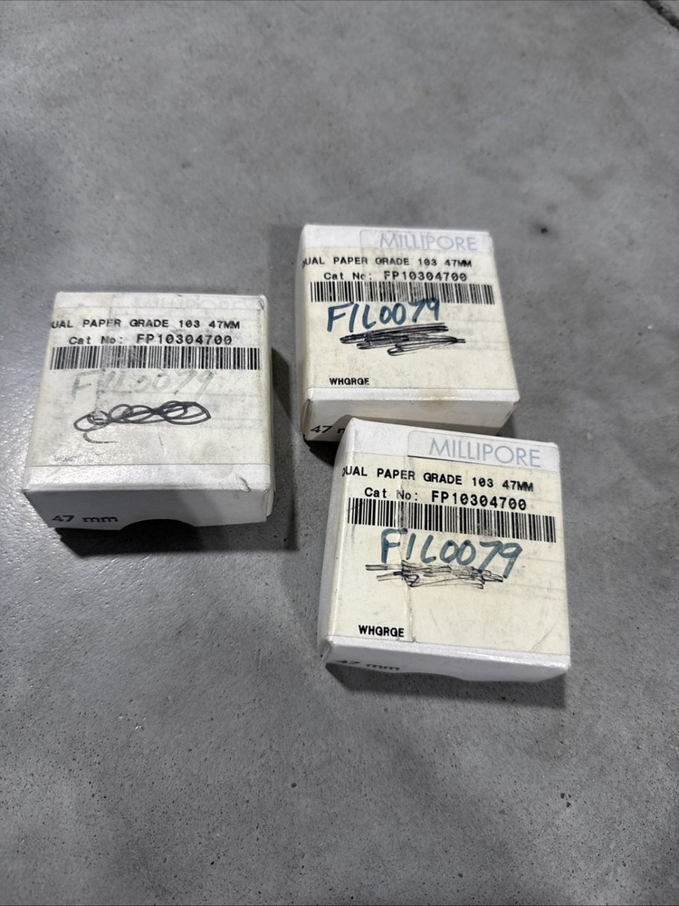 MILLIPORE Disposable Membrane Filter FP10304700 Grade 103 47mm (3-boxes) NOS