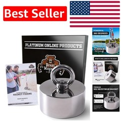 2000LB Heavy Duty Neodymium Fishing Magnet – 360° Treasure Hunting Adventure