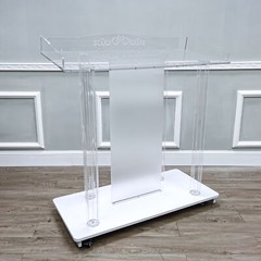 LED Light Pulpit Clear Acrylic Podium Hotel Conference Debate Lectern 40″ wide