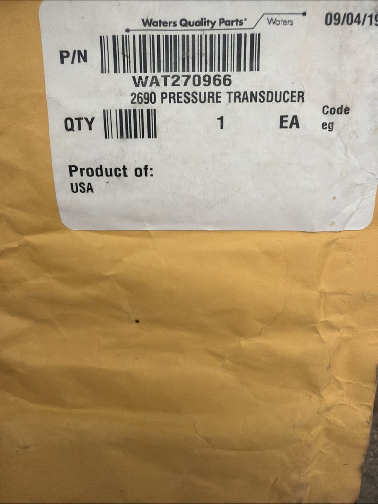 Waters Alliance Pressure Transducer 2690, 2695, 2790, 2795 WAT270966 WAT270172