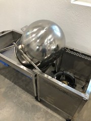 kettle corn popcorn popper 90 qt with double tray large sift table vending NEW