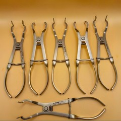 LOT of 6 Hu-Friedy RDF Rubber Dam Clamp Forceps Dental Endodontic Instruments