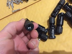 Lot of 10 Staubli 10 AWG Male/Female Pairs with Pins MC4 Connectors