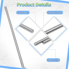 2 PCS 316 Stainless Steel Round Rod 3/8×11.8 Inch 9.5x300mm Solid Shaft