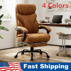 500lbs Big and Tall Office Chair with Footrest Wide Ergonomic Computer Chair