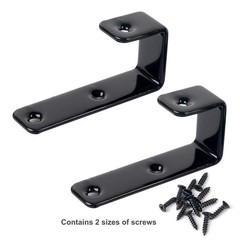 MDPLY 2 Pack Bunk Bed Ladder Hook, Inside 1″ Kids 2 Pack, Black