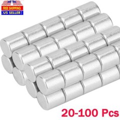 20/60/100pcs Neodymium Rare Earth Strong Cylinder Disc Magnet N35 1/4″x1/4″ Rod