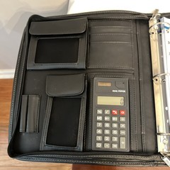 Franklin Covey Faux Leather Zip Planner Binder Organizer Handle Black Classic
