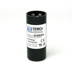 TEMCo 378-454 uf/MFD 110-125 VAC volts Round Start Capacitor 50/60 Hz -Lot-1