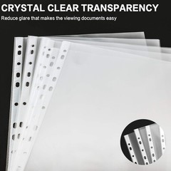 Sheet Protectors, PANDRI 500 Pack Clear Heavy Duty Plastic Page Protectors Sheet