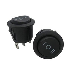 5pcs Snap-in Round Momentary Rocker Switch Toggle Power SPDT ON-Off-ON