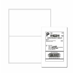 50 Rounded 8.5×5.5 Shipping Labels Half Sheet Self Adhesive Paper 2 Per Sheet US