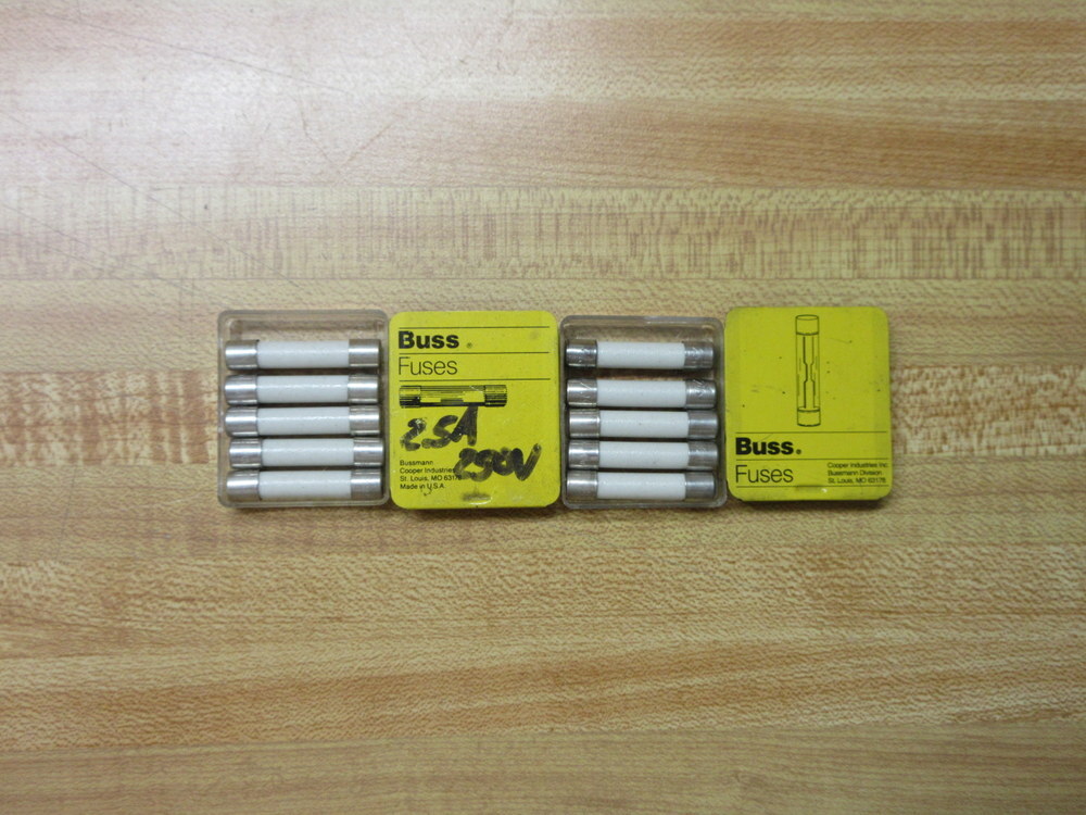 Buss ABC-2-1/2 Bussmann Fuse Cross Ref 6F040 White (Pack of 10)